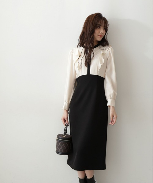 「PROPORTION BODY DRESSING」 ドッキングワンピース SMALL ブラック レディースの画像