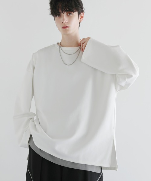 「LILL」 長袖Tシャツ X-LARGE ブルーグレー メンズ_画像4