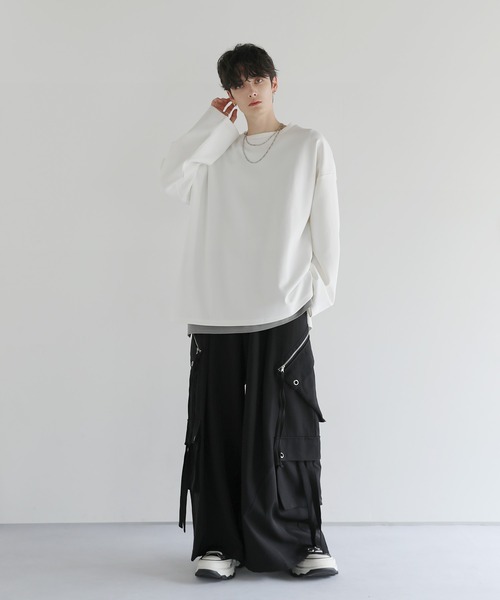 「LILL」 長袖Tシャツ X-LARGE ブルーグレー メンズ_画像7