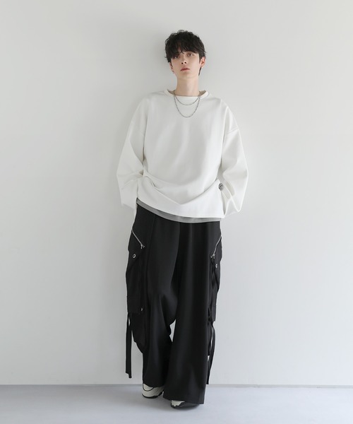「LILL」 長袖Tシャツ X-LARGE ブルーグレー メンズ_画像8