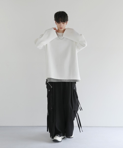 「LILL」 長袖Tシャツ X-LARGE ブルーグレー メンズ_画像9