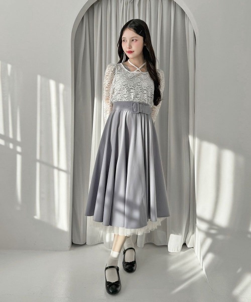 「an another angelus」 ロングスカート 1 ブルーグレー レディース_画像2