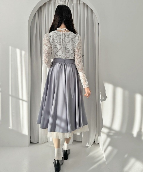 「an another angelus」 ロングスカート 1 ブルーグレー レディース_画像8