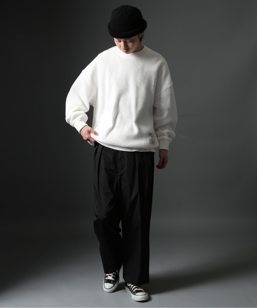 「MAISON CLUB」 長袖Tシャツ M カーキ メンズ_画像2