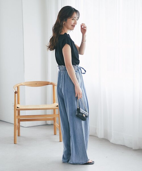 La boutique Bonbon（ラブティックボンボン） ワイドパンツ ジーンズ 
