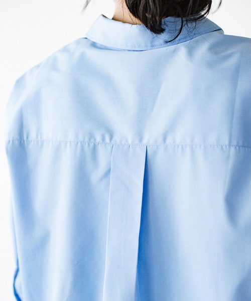「haco!」 「quemademe」7分袖シャツ SMALL ライトブルー レディース_画像5