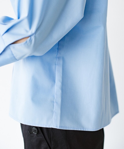 「haco!」 「quemademe」7分袖シャツ SMALL ライトブルー レディース_画像8