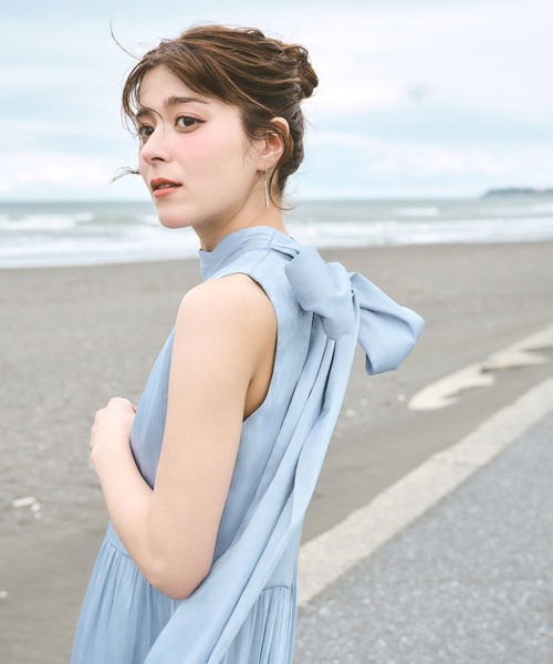 Olu.（オルドット） ワンピース ボウタイリボンティアードワンピース