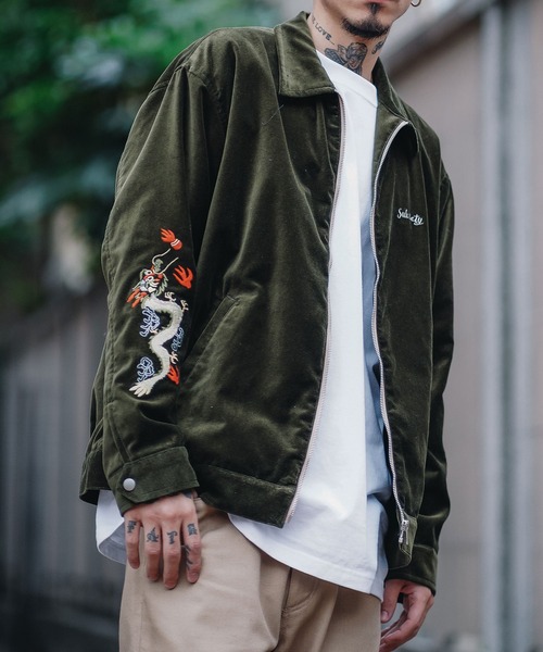 「Subciety」 ブルゾン LARGE バーガンディー メンズ_画像2