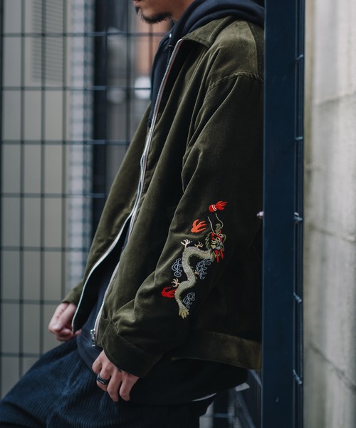 「Subciety」 ブルゾン LARGE バーガンディー メンズ_画像3