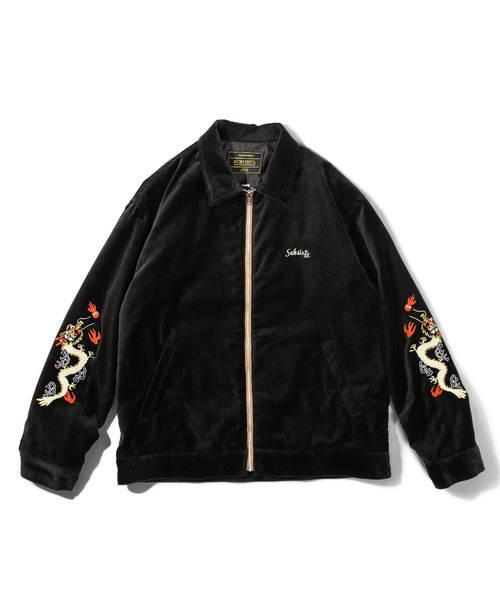 「Subciety」 ブルゾン LARGE バーガンディー メンズ_画像6