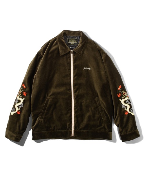 「Subciety」 ブルゾン LARGE バーガンディー メンズ_画像7