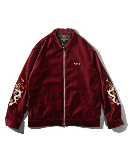 「Subciety」 ブルゾン LARGE バーガンディー メンズ_画像8