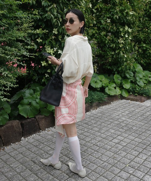 Ameri（アメリ） オールインワン MEDI MESH PATCHWORK KNIT ROMPERS