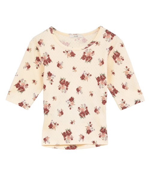 CLANE（クラネ） tシャツ CLANE/クラネ/BACK OPEN FLOWER TOPS