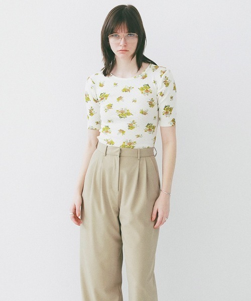 m*♡様 ★未使用・タグ付き★ CLANE トップス CLANE（クラネ） tシャツ CLANE/クラネ/BACK OPEN FLOWER TOPS