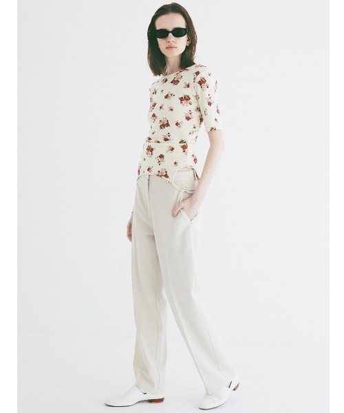 CLANE（クラネ） tシャツ CLANE/クラネ/BACK OPEN FLOWER TOPS