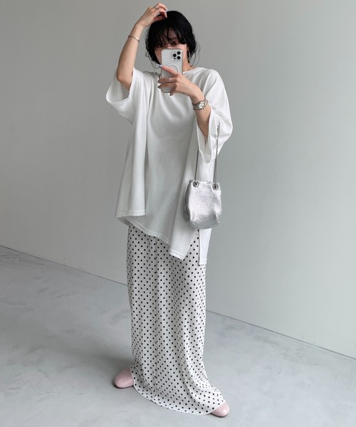 「wee9s」 半袖Tシャツ FREE レッド レディース_画像6