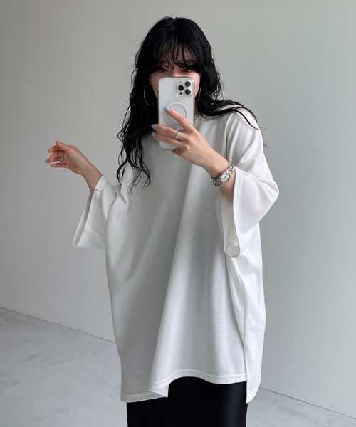 「wee9s」 半袖Tシャツ FREE レッド レディース_画像9