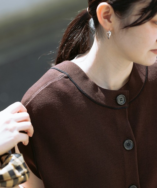ADAM ET ROPE'（アダムエロペ） ベスト ジレ 2WAYニットジレ