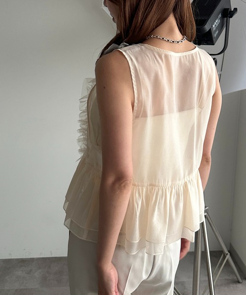 「apres jour mignon」 ノースリーブブラウス X-LARGE グリーン系その他 レディース_画像5