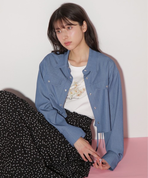 「JILL by JILL STUART」 長袖シャツ FREE ブルー レディース_画像7