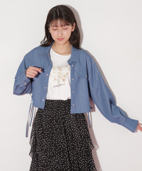 「JILL by JILL STUART」 長袖シャツ FREE ブルー レディース_画像9