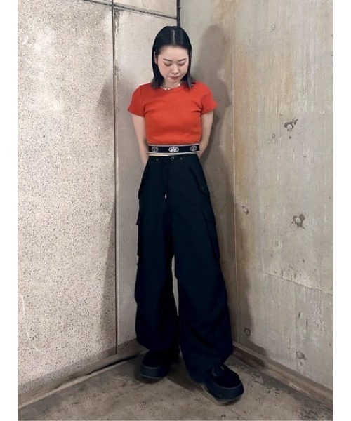 「THROW by SLY」 カーゴパンツ 0 ブラック レディース_画像3