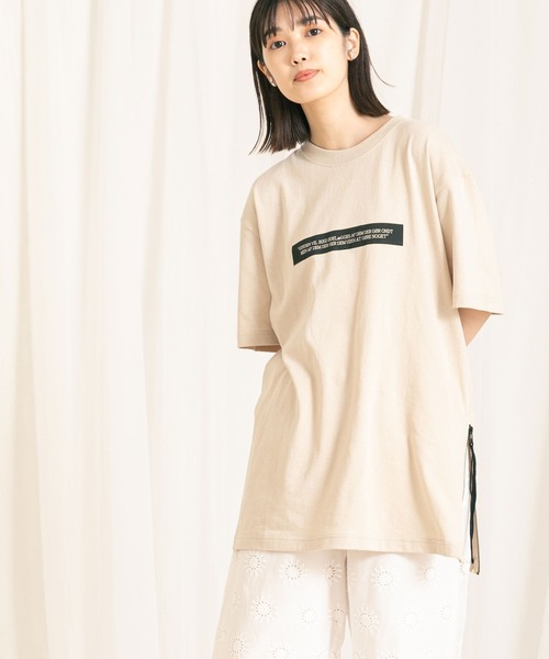 「blanc basque」 半袖Tシャツ 38 ベージュ レディース_画像6