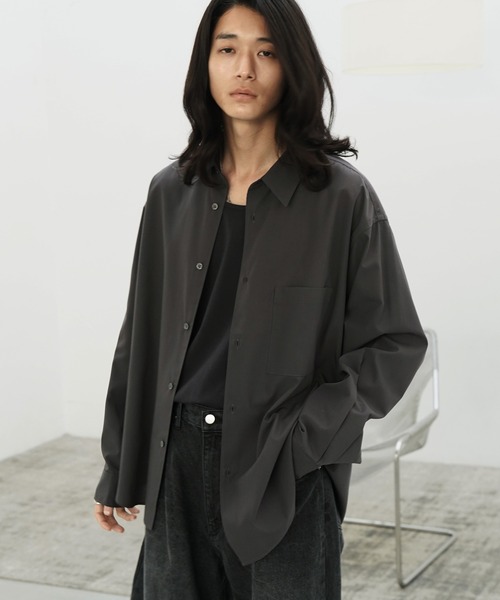 WYM LIDNM シャツ TENCEL RELAX WIDE SHIRT メンズ : ZOZOTOWN