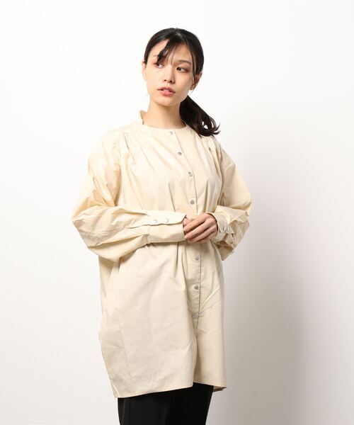ブラウス シャツ コットンブロードシャツ レディース STYLEBLOCK ブラウス シャツ ブロードスナップ釦ブラウス