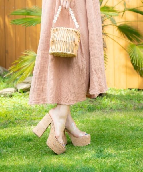 サンダル 22ss新作 R E 厚底コルクヒールクリアサンダル Zozotown Paypayモール店 通販 Paypayモール