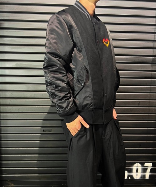 roar guns ma1 ma-1 TEXAS MELTON JACKET CRYSTAL メンズ : ZOZOTOWN 
