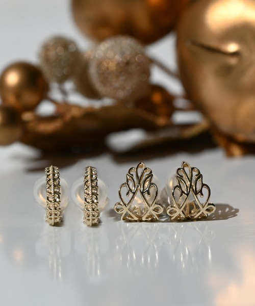 イヤリング K10　クリップイヤリング 