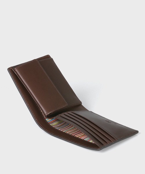 Paul Smith 財布 ベジタンストライプトリム 2つ折り財布