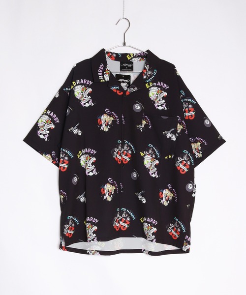 Ed Hardy（エド・ハーディー） アロハシャツ シャツ 半袖 オーバー