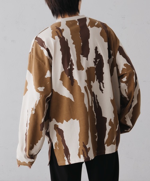 epnok tシャツ ニュアンスプリントルーズロンT メンズ : ZOZOTOWN 