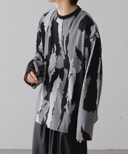 epnok tシャツ ニュアンスプリントルーズロンT メンズ : ZOZOTOWN 