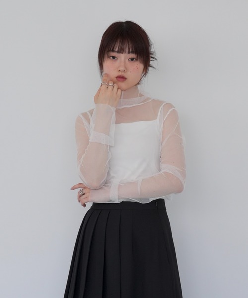 COMME des GARÇONS ★希少★ シースルーシアートップス Uenui tシャツ シアー メッシュ タートルネック トップス