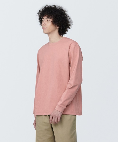 無印良品（MUJI） tシャツ 紳士 洗いざらし太番手クルーネック長袖T