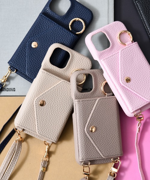 objects iPhone13 カラビナ付ケースとカードケースストラップ Amazon.co.jp: shinyle iphone13 ケース ショルダー