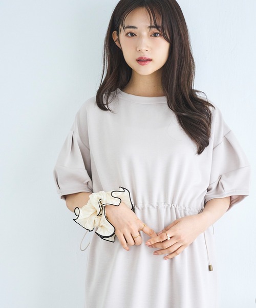 chico 【ゆうか企画/WEB限定】ドロストダンボールスウェットミニワンピース chico 【ゆうか企画/WEB限定】ドロストダンボールスウェットミニ