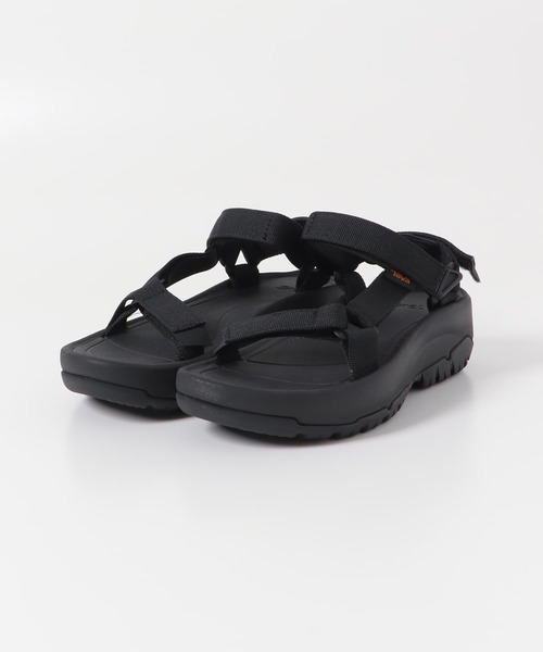 Sandali Teva Hurricane XLT2 Donna - Punta Aperta, Nero, Taglia 37 EU, Suola In Gomma, Piattaforma 2 Cm, Tessuto Riciclato