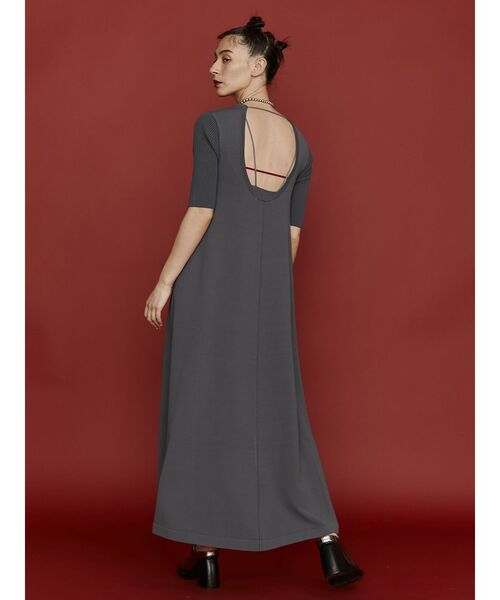 UN3D. ワンピース BACK OPEN TENT KNIT OP / バックオープン