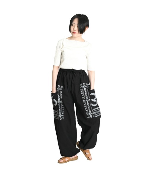 marai（マーライ） パンツ エスニック柄 ウエストゴム バルーンパンツ