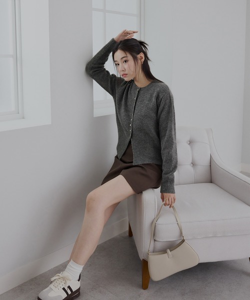 カーディガン 「新色追加」ゴールドボタンカーディガン レディース