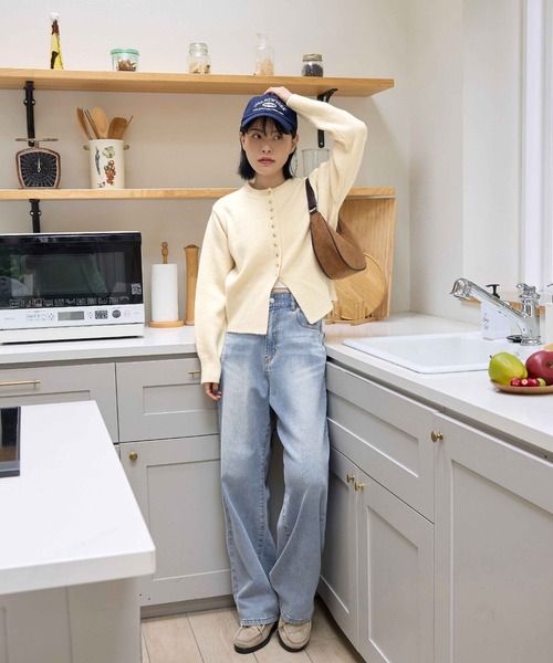 【美品】LOUIS VUITTON 金ボタン　カシミヤ混カーディガン　白色537 美品】LOUIS VUITTON 金ボタン カシミヤ混カーディガン 白色537