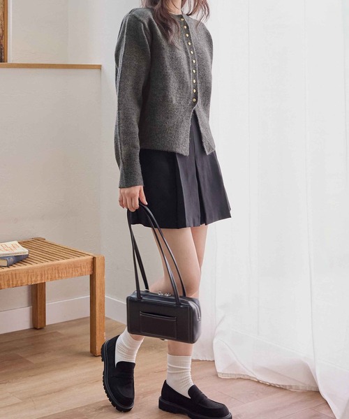 Droite ＊ゴールドボタン＊カーディガン＊大人カジュアル　新品タグ付 カーディガン 「新色追加」ゴールドボタンカーディガン レディース