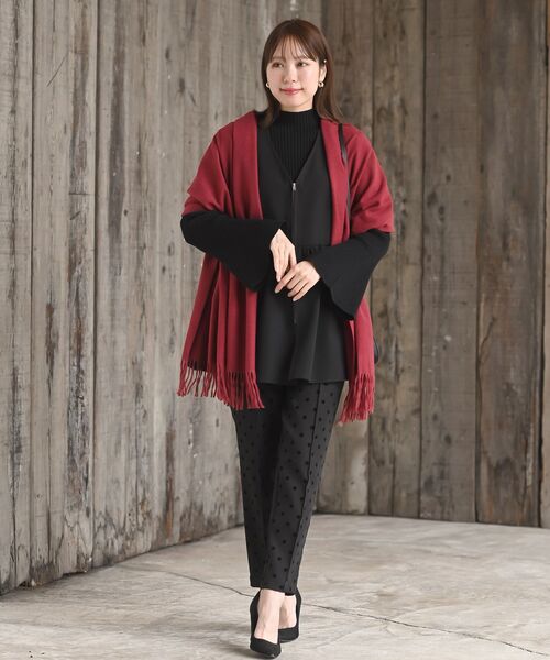r・p・s ベスト ジレ フロントジップペプラムジレ レディース