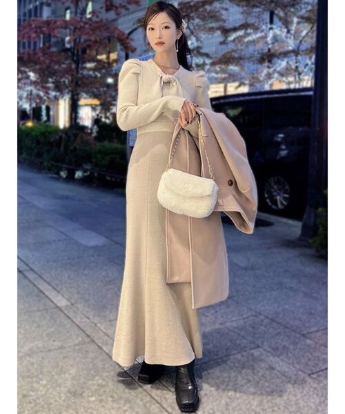 RESEXXY（リゼクシー） ワンピース ボウタイマーメイドニット